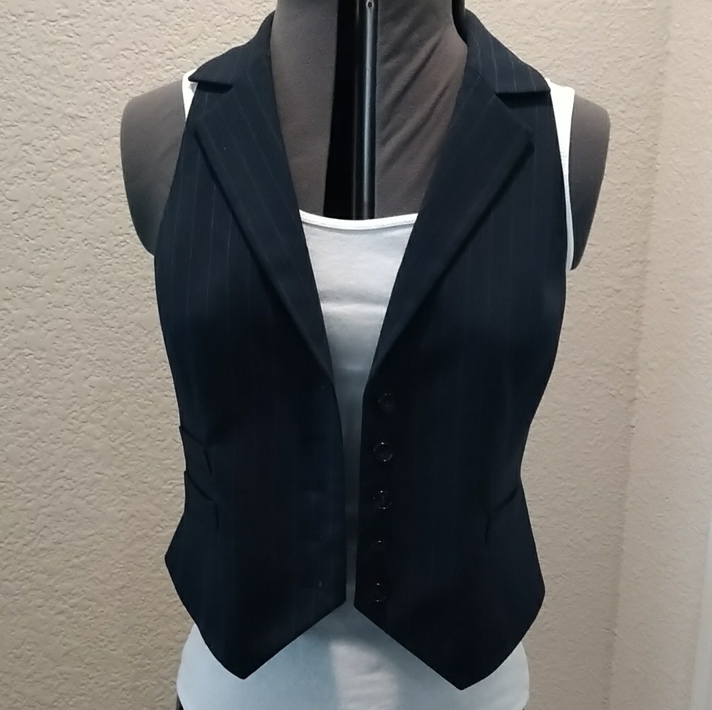 Women's Talbots lined button up vest